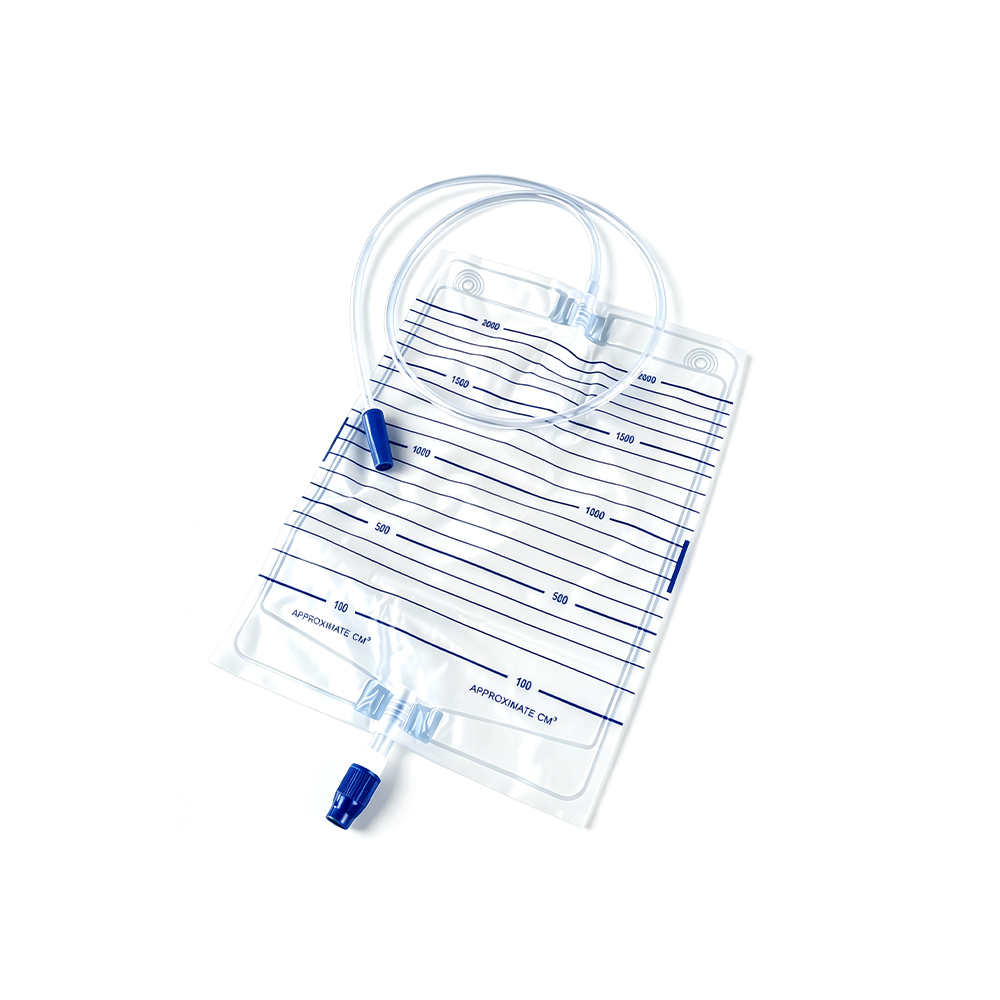 1000ml/1500ml/2000ml Vrećica za urin preciznog medicinskog razreda otporna na curenje s navojnim ventilom