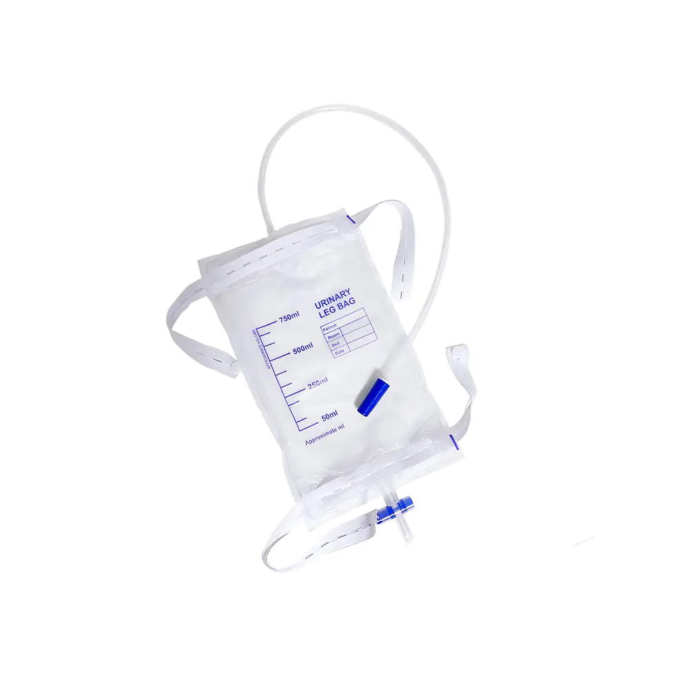 750 ml medicinska PVC ergonomska torba za noge bez lateksa bez lateksa s antirefluksnim ventilom